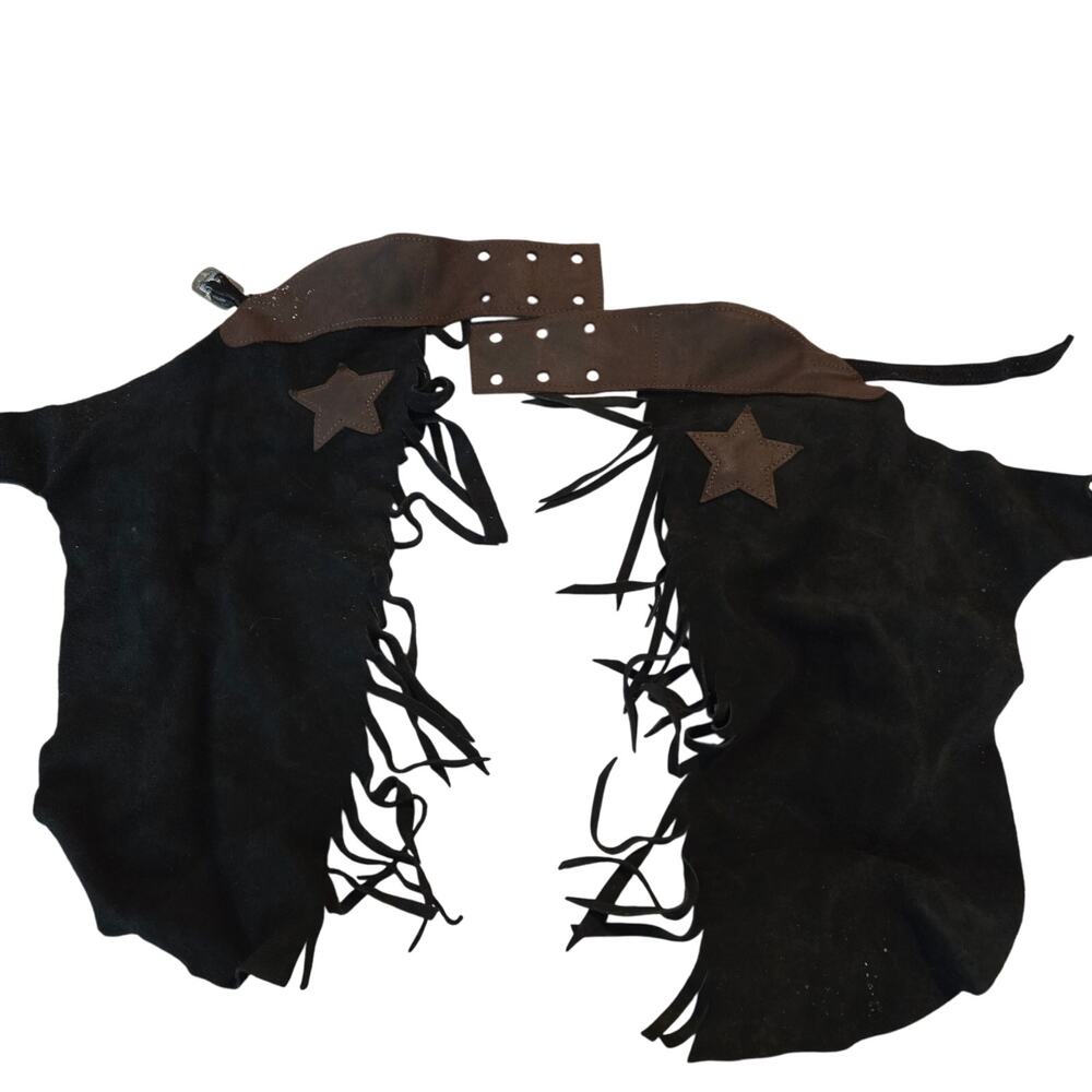 Kids Cowboy Costume Chaps - Black and Brown